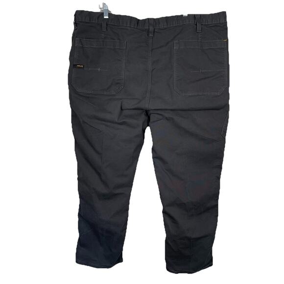 Ariat Rebar M4 Double Front Pants Men 46x30 Gray Canvas Relaxed Straight Utility - Picture 2 of 16